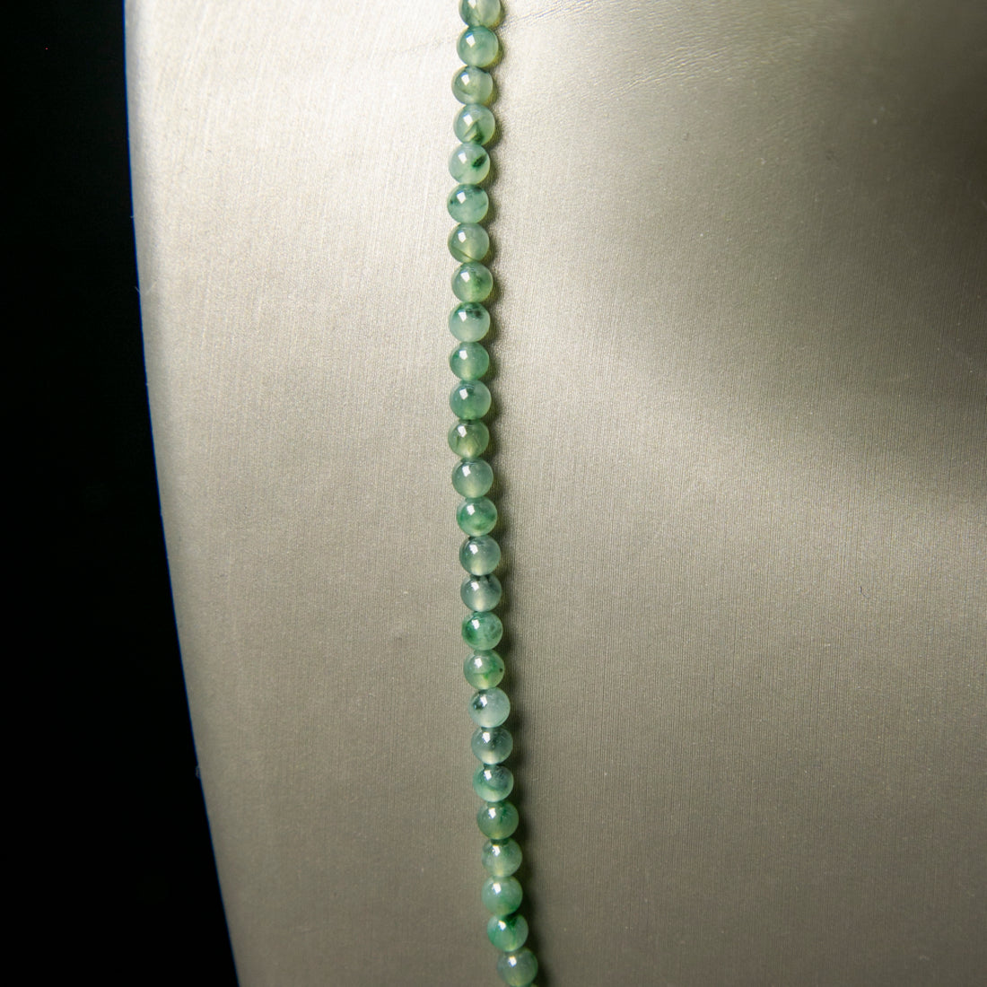 天然緬甸翡翠冰飄花小米珠串
