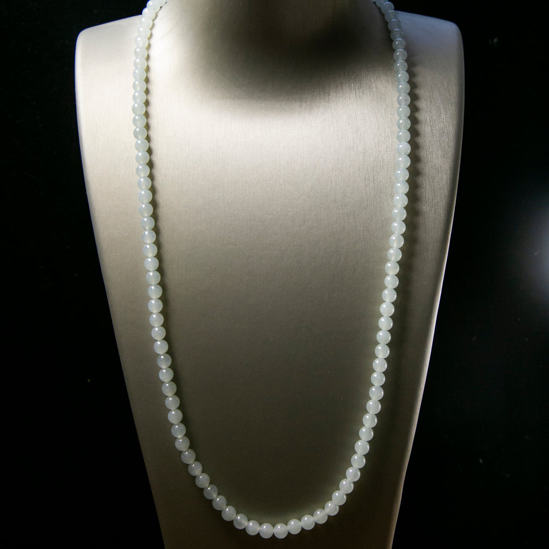 天然緬甸翡翠淡綠珠串