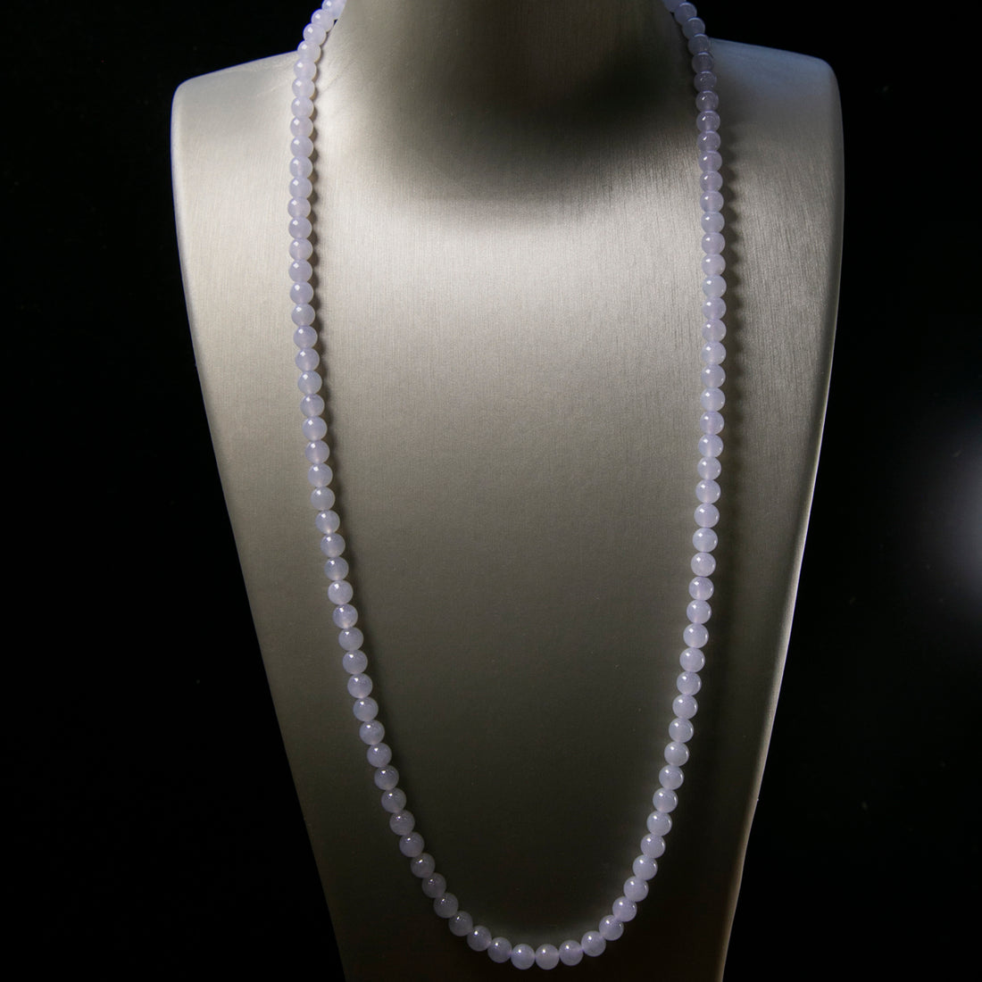 天然緬甸翡翠冰藍紫珠串