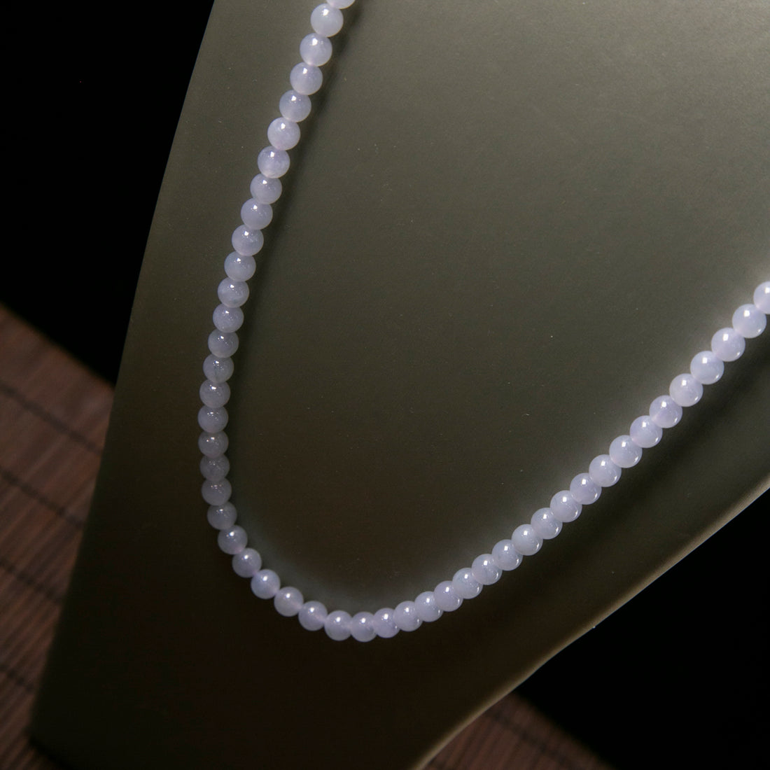 天然緬甸翡翠冰藍紫珠串