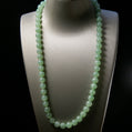 Natural Burmese Jade Green Beaded Necklace