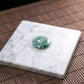 Natural Burmese Jade Green Piao Hua Ping An Donut