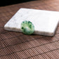 Natural Burmese Jade Green Piao Hua Ping An Donut