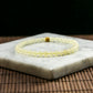 Natural Burmese Jade Icy Light Yellow Beaded Bracelet