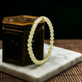 Natural Burmese Jade Icy Light Yellow Beaded Bracelet