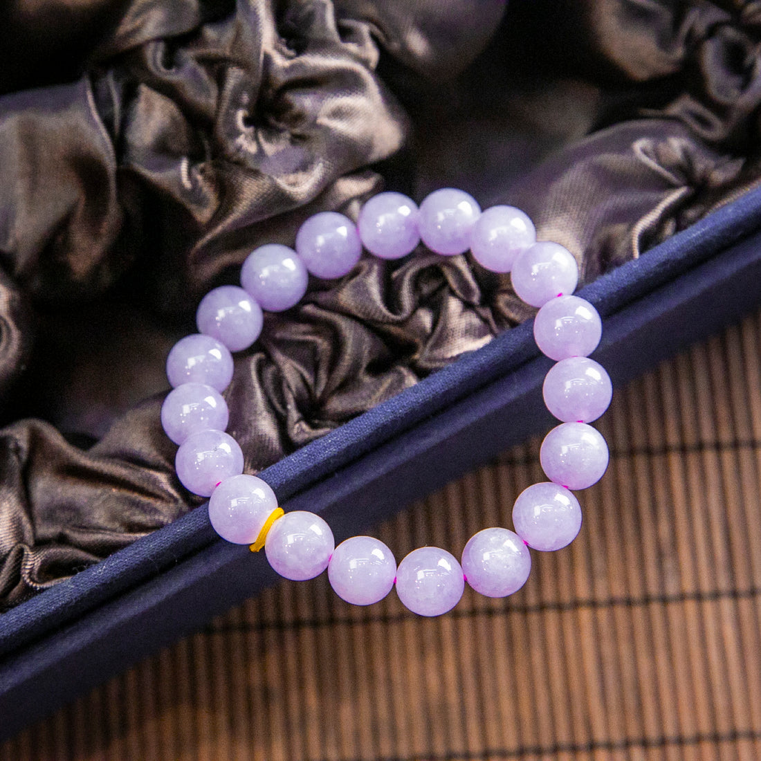 天然緬甸翡翠冰紫手珠串 (10.0mm)