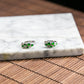18K Platinum Diamond Natural Burmese Jade Imperial Green Earrings