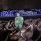 18K White Gold Natural Burmese Jadeite Icy Floral Leaf Pendant