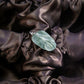 18K White Gold Natural Burmese Jadeite Icy Floral Leaf Pendant