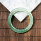 Natural Burmese Jade Icy Green Full Circle Bangle (Fits 50-52mm)