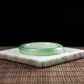 Natural Burmese Jade Icy Green Full Circle Bangle (Fits 50-52mm)