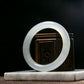 Natural Burmese Jade Icy Bluish Piao Hua Full Circle Bangle (Fits 50-52mm)