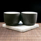 Black-Glazed Ceramic Chinese Teacup (Single Piece)