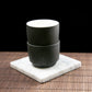 Black-Glazed Ceramic Chinese Teacup (Single Piece)