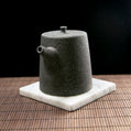 Black-Glazed Ceramic Chinese Teapot (Single Piece)