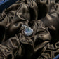 18K White Gold Diamond Natural Burmese Icy Lavender Floating Flower Gourd Toggle Clasp Pendant