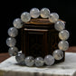Natural Burmese Jade Icy Grey Beaded Bracelet