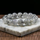 Natural Burmese Jade Icy Grey Beaded Bracelet
