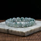 Natural Burmese Jade Icy Bluish Piao Hua Beaded Bracelet