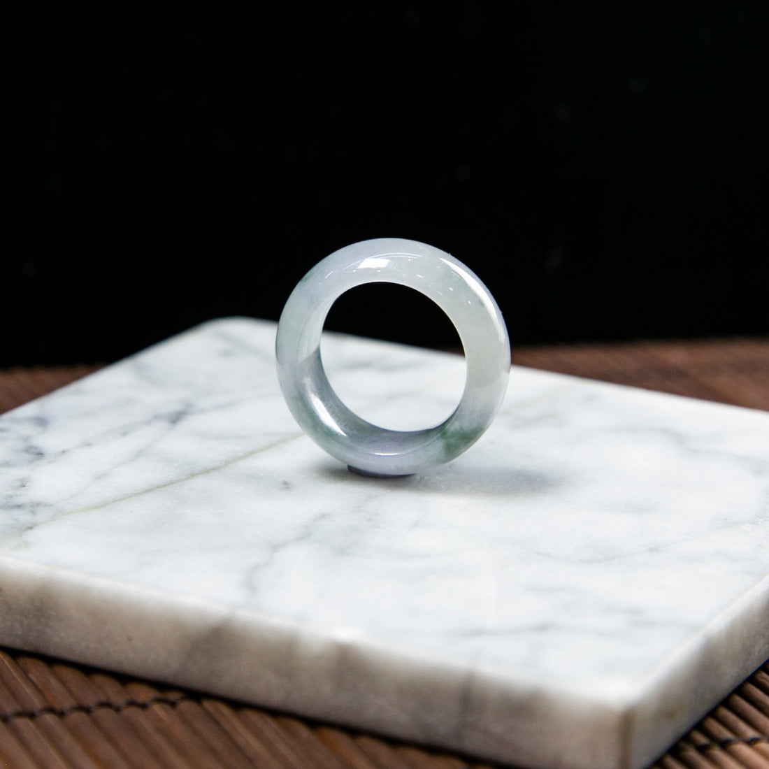 Natural Burmese Jade Piao Hua Ring