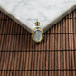 18K Gold Natural Burmese Jade Icy White Ruyi Pendant