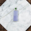18K Platinum Diamond Natural Burmese Jade Lavender Pendant