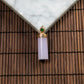 18K Gold Diamond Natural Burmese Jade Icy Lavender Pendant