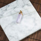 18K Gold Diamond Natural Burmese Jade Icy Lavender Pendant