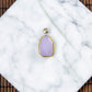 18K Gold Diamond Natural Burmese Jade Icy Purple Pendant