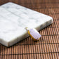 18K Gold Diamond Natural Burmese Jade Icy Purple Pendant