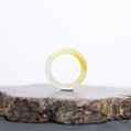 Natural Burmese Jade Yellow Jade Ring