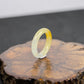 Natural Burmese Jade Yellow Jade Ring