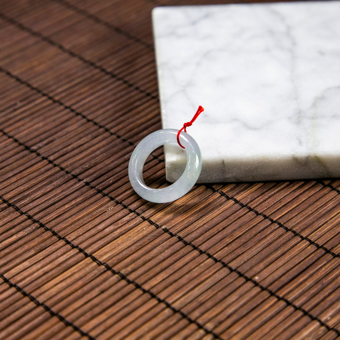 天然緬甸翡翠冰白玉戒