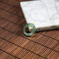 Natural Burmese Jade Icy Green Piao Hua Jade Ring