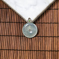 18K Platinum Diamond Natural Burmese Jade Icy Light Blue Ping An Donut Pendant