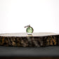18K White Gold Diamond-Set Natural Burmese Vivid Green & Ice Pale Green Jadeite Cabochon Pendant