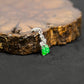 18K White Gold Diamond-Set Natural Burmese Sweet Vivid-Green Double Gourd Snap-Clasp Pendant