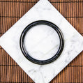 Natural Burmese Jade Full Color Wuji Black Jade Full Circle Bangle (Fits 53-55mm)