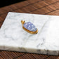 18K Rose Gold Diamond Natural Burmese Jade Icy Bluish Lavender Leaf Pendant