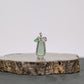 18K White Gold Diamond-Set Natural Burmese Vivid Green & White-Base Pale Green Blessing Melon Pendant