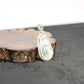 18K White Gold Diamond-Set Natural Burmese Vivid Green & White Ice Floating-Flower Ruyi Pendant