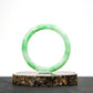 Natural Burmese Pale-Green Floating-Flower Jadeite Bangle (Fits Wrist Size 52-54mm)