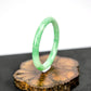 Natural Burmese Pale-Green Floating-Flower Jadeite Bangle (Fits Wrist Size 52-54mm)