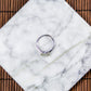 S925 Zircon Natural Burmese Jade Icy White Adjustable Ring