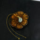18K Yellow Gold Diamond-Set Natural Burmese Vivid Green & White Ice Floating Blue-Green Safety Buckle Double-Ring Pendant Necklace