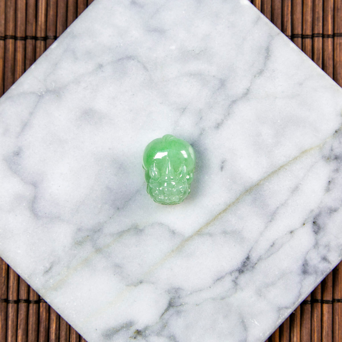 Natural Burmese Jade Green Pixiu Carved Jade