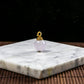 18K Gold Diamond Natural Burmese Jade Icy Light Purple Bead Pendant with Clasp
