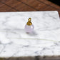 18K Gold Diamond Natural Burmese Jade Icy Light Purple Bead Pendant with Clasp