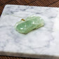 18K Gold Natural Burmese Jade Light Green Horse Pendant