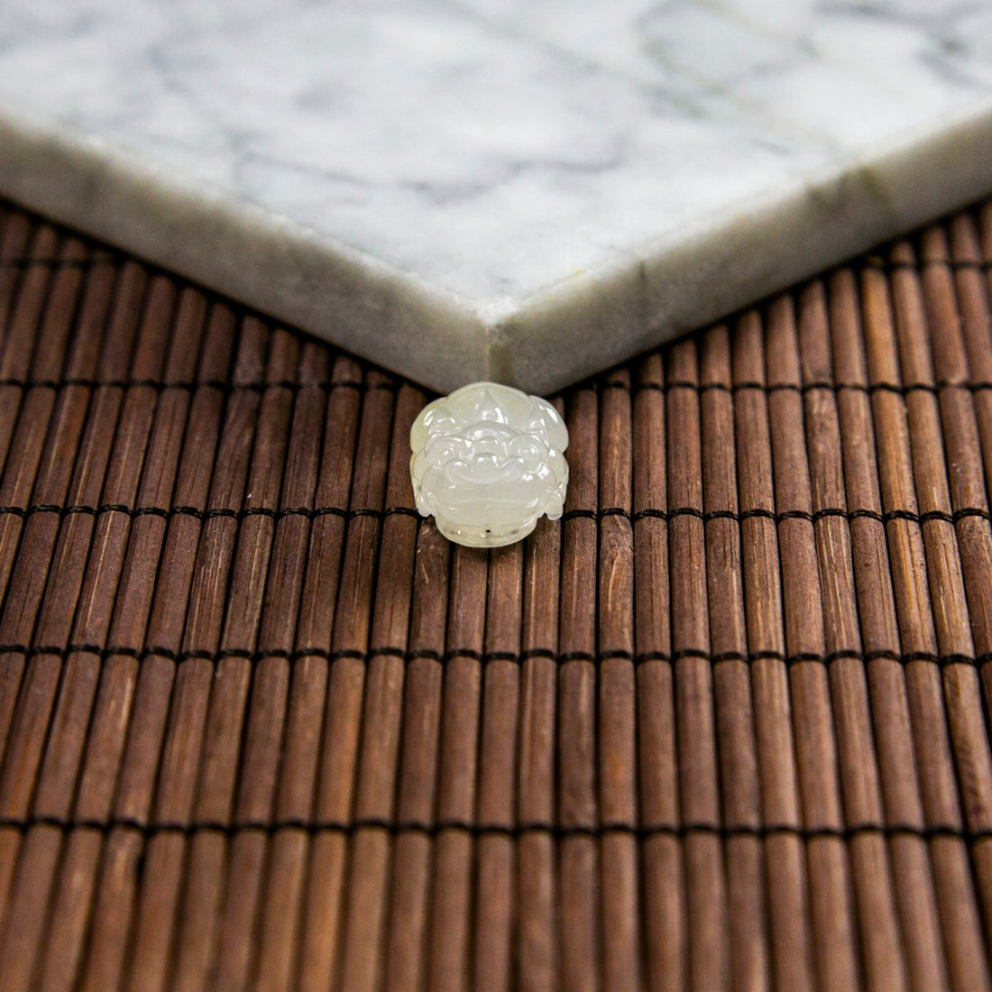 Natural Burmese Jade Icy Light Yellow Pixiu Carved Jade (With Punched Hole)